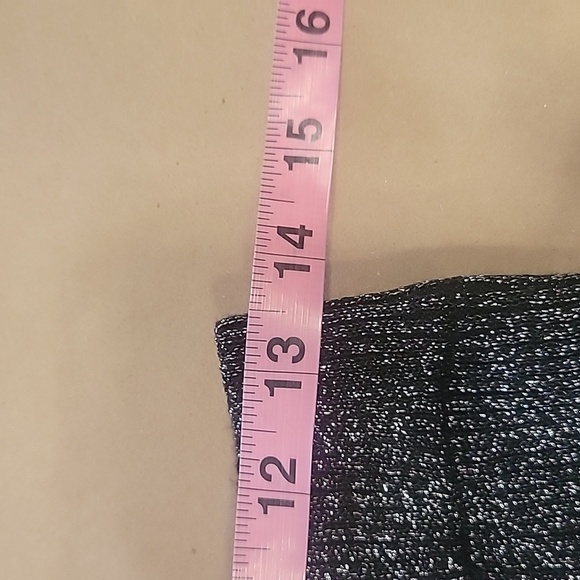 Xhilaration Size S Black with Silver Metallic A Line Swing Skirt, GUC - Picture 4 of 9